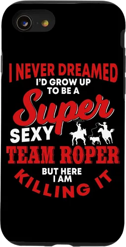 Vista 18 de Funny Team Roper Quote Rodeo Western Horse Roping Case para iPhone 17