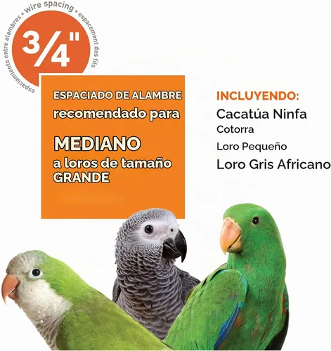 Vista 6 de Prevue Pet Products 34511 Dometop - Jaula para pájaros, pequeña, color negro negro (Black Hammertone)