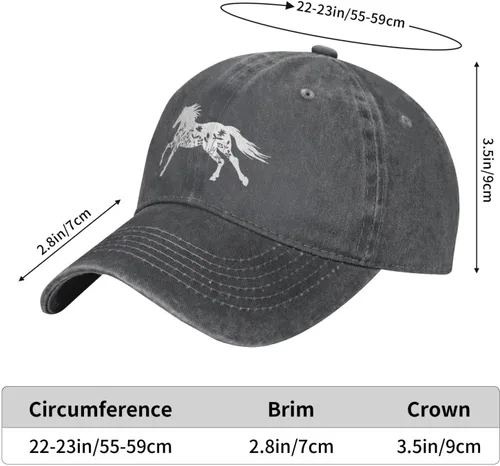 Vista 6 de Gorra de béisbol vintage con diseño floral y de caballo ajustable para mamá y papá