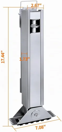 Vista 9 de Par de niveladores de escalera para escalera extensible, nivelador de suelo de pata de escalera extensible ajustable, con poste de acero