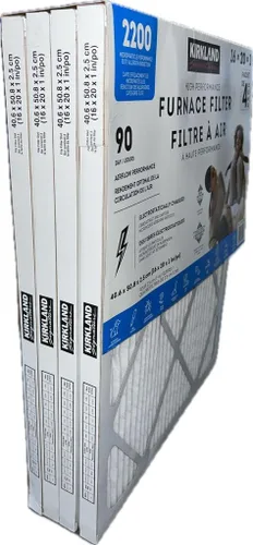 Vista 3 de Kirkland Filtro de aire Signature de 16 x 20 x 1 (paquete de 4) filtros de aire acondicionado electrostático plisado HVAC para alergias, polen