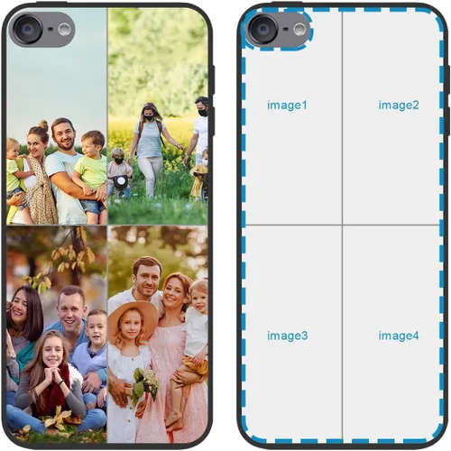 Vista 10 de Funda de teléfono personalizada para iPod Touch 5/6/7, funda personalizada de fotos de collage de múltiples imágenes, resistente a los arañazos, a
