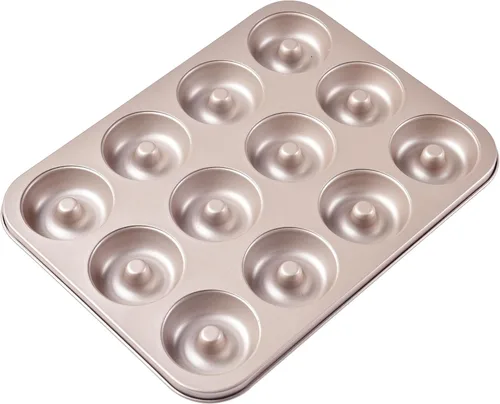 Vista 9 de Molde de Donas Elegante, Molde de Donas de 6 Cavidades, Molde de Bundt de Acero Resistente Antiadherente con Forma de Corazón y Flor, Redondo, Juego