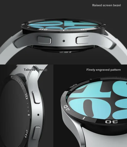 Vista 7 de Ringke Estilo de bisel [elegante marco de acero inoxidable] compatible con Samsung Galaxy Watch 6 funda (1.732 pulgadas), protector antiarañazos