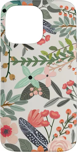 Vista 21 de Cute Colorful Garden Botanical Floral Pattern Case for iPhone 17