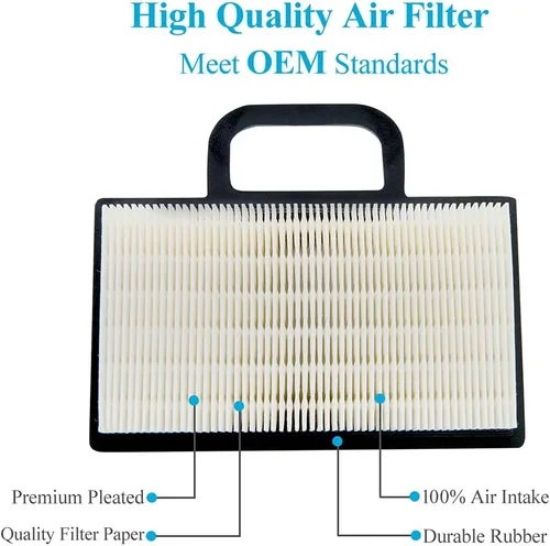 Vista 3 de Paquete de 2 filtros de aire MIU11286, compatibles con John Deere GY20575 L111 L118 L120 LA120 LA130 LA135 LA140 LA145 D130 D140 18-26 HP Intek