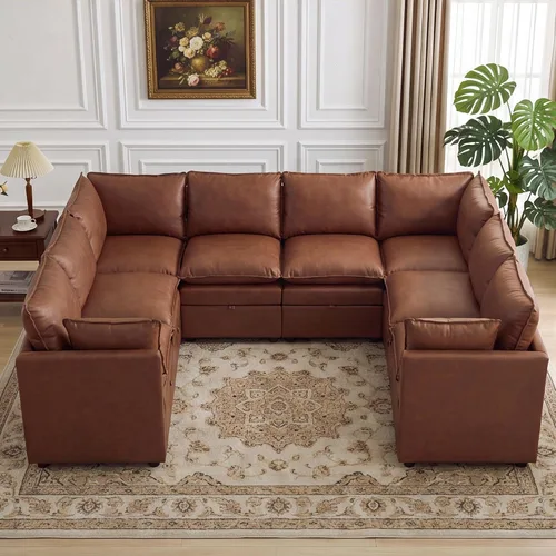 Vista 26 de Otomana cuadrada grande de 27 pulgadas con almacenamiento, reposapiés tapizado moderno con patas antideslizantes para sofá, mesa de café, sala
