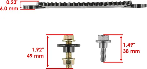 Vista 3 de Caltric Kit de eslabones de arrastre de dirección compatible con John Deere D140 D150 D155 D160 D170