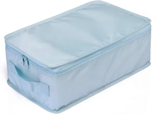 Vista 4 de Bolsas de viaje para zapatos, plegables, impermeables, organizador de zapatos, doble capa