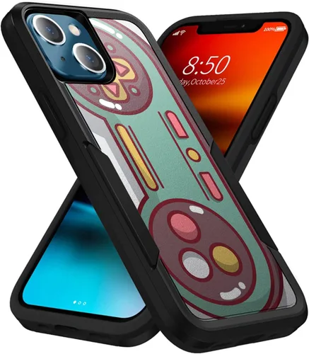 Vista 11 de CasesOnDeck Grip Case Compatible with Apple iPhone 14 (6.1") / iPhone 14 Case [Dual Tactical] Slim Heavy Duty Heavy Duty Case Black Matte (Astronaut)
