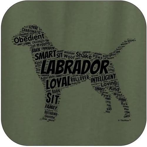 Vista 2 de Labrador Retriever Word Art Dog Puppy Owner Sudadera con capucha