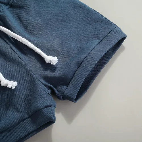 Vista 4 de CIYCUIT Conjunto de 2 piezas de ropa de verano para bebé, ropa de playa, sin mangas, pantalones cortos