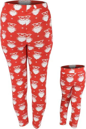 Vista 3 de UB Mommy and Me Christmas Santa Mother Daughter Matching Leggings