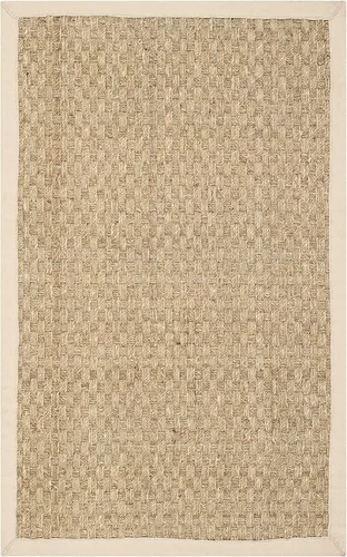 Vista 3 de SAFAVIEH Alfombra de área 2x3 - Colección de fibra natural - Natural y beige, hierba marina, patrón de tejido de canasta con borde (NF114A)