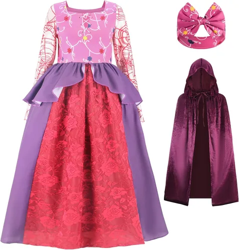 Vista 2 de Disfraz de bruja de Halloween para niñas pequeñas, disfraces de cosplay