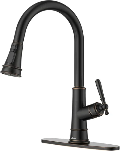 Vista 13 de APPASO Patented Design Black Kitchen Faucet with Pull Down Sprayer Negro