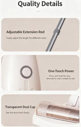 Vista 8 de Lightweight Stick Vacuum Cleaners for Home, Electric Hardwood Floor Vacuum