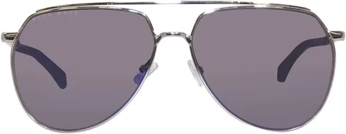 Vista 2 de Gafas de sol Hugo Boss BOSS-1130-S 6LBXT Ruthenium - Azul ahumado - Gris con lentes efecto espejo