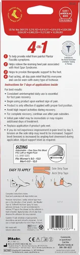 Vista 3 de MUELLER Sports Medicine PFTape, cinta atlética para aliviar el dolor de la fascitis plantar, soporte terapéutico para el pie, desechable, sin látex