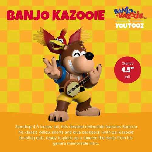 Vista 2 de Figura de vinilo de Banjo y Kazooie de 3.1 pulgadas, figura coleccionable de alto detalle por Youtooz Banjo-kazooie Collection