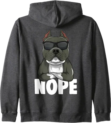 Vista 9 de American Bully - Sudadera con capucha con cremallera para perro, Negro