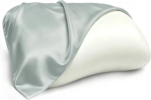 Vista 11 de Almohada cervical para aliviar el dolor de cuello, almohada ergonómica para dormir de lado y dormir profundo Blanco
