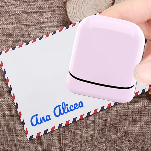 Vista 4 de Sello de firma personalizado, sello personalizado con nombre, 4 estilos, 5 colores de tinta y 10 opciones de fuente