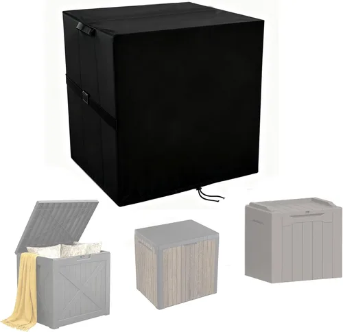 Vista 16 de Cubierta de Caja de Almacenamiento Exterior, Cubierta Impermeable de Resina para Contenedor de Almacenamiento, Cubiertas de Caja de Cubierta