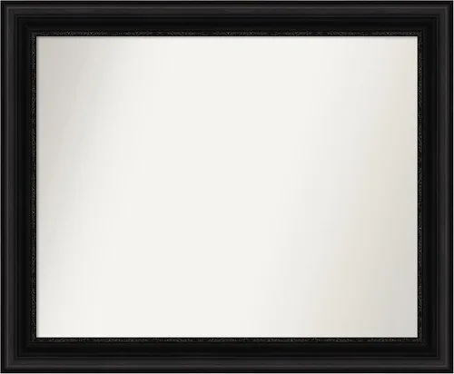 Vista 663 de Amanti Art Espejo personalizado, espejo de baño negro puente, espejo de pared o espejo de tocador de baño sobre el fregadero (26 x 26 pulgadas)