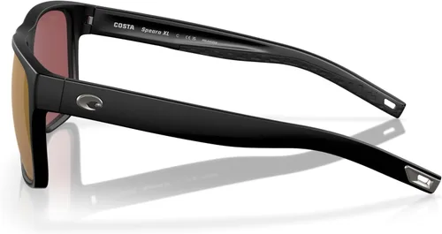 Vista 14 de Costa Man - Gafas de sol con montura negra mate, lentes de espejo verde, 2.323 in