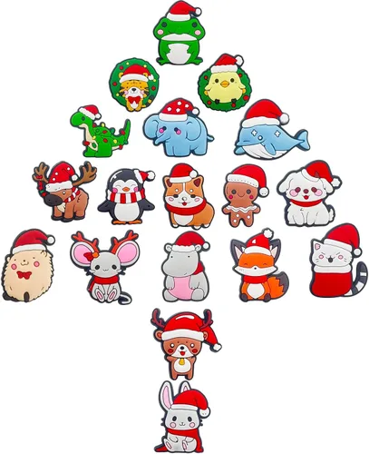 Vista 3 de Lbsidiety Cartoon Holiday Theme shoe charms PVC Cute shoe Decoration for DIY clog Sandals Bracelets kid girls boy Teen Party Favor Gifts