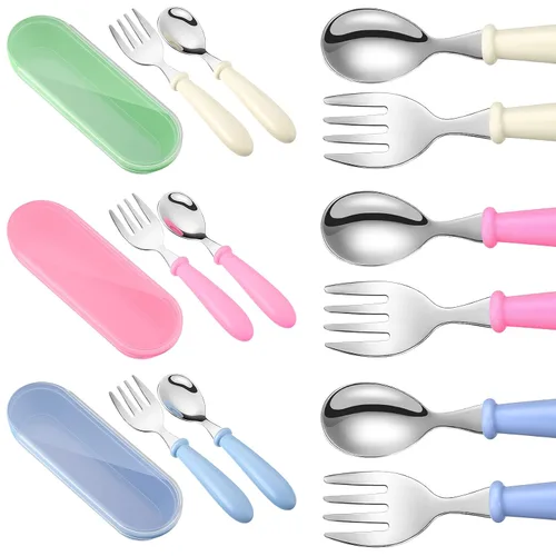 Vista 7 de Patelai Cuchara tenedor para utensilios para niños pequeños, 9