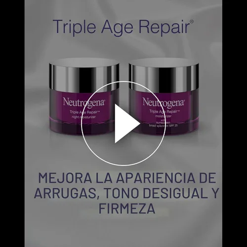 Vista 7 de Neutrogena Triple Age Repair Hidratante Facial - con Tecnología Hexinol y Vitamina C, Crema Facial Antiarrugas con SPF 25, Reduce Visiblemente