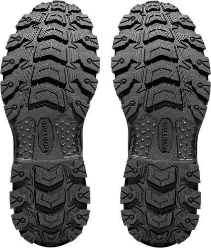 Vista 7 de NORTIV 8 Botas de senderismo para hombre, impermeables, con puntera suave, botas de trabajo de cuero