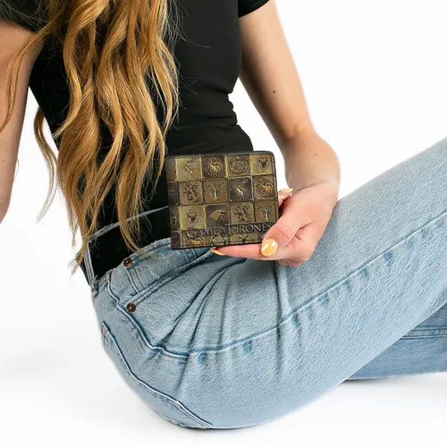 Vista 7 de Buckle-Down Billetera plegable para hombre, Juego de Tronos, 4.0" x 3.5" (WBF-PU-GOTE)