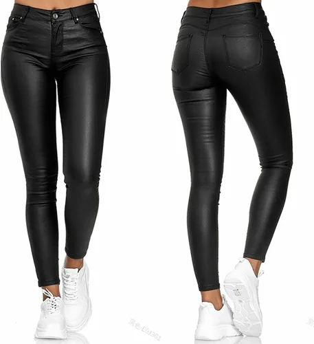Vista 2 de Pantalones de entrenamiento para mujer leggings de fitness cintura alta pantalones ajustados con botones sólidos pantalones de yoga para hombre sexy