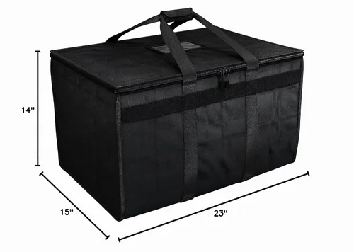 Vista 8 de TRUE NORTH Bolsa Térmica para Entrega de Alimentos con Divisor (23"x15"x14") - Bolsa Calentadora de Alimentos Uber Eats - Bolsas de Pizza