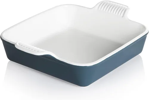 Vista 32 de Sweejar Plato de Cerámica para Hornear, Bandeja Rectangular Pequeña para Hornear con Asas Dobles, 20 Oz para Cocinar, Brownie, Cocina, 6.5 x 4.9 x