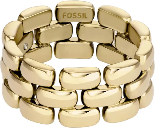 Vista 2 de Fossil Anillo de acero inoxidable chapado para mujer