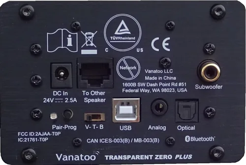 Vista 7 de Vanatoo Transparent Zero Plus Near Field Studio Monitor Altavoces Par para TV, PC, Juegos. Altavoces alimentados de 120 vatios para escritorio y uso
