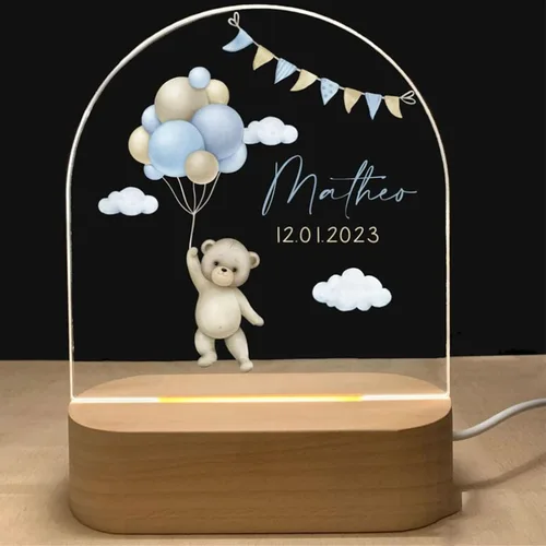 Vista 23 de Luz nocturna personalizada para bebés y niños, regalos personalizados con nombre, regalos de bautizo para niñas/niños, lámpara nocturna regulable