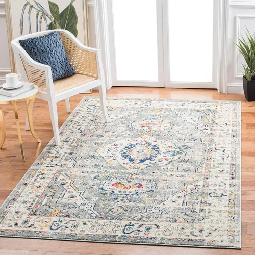 Vista 15 de SAFAVIEH Madison Collection - Alfombra de pasillo de 2 pies 2 pulgadas x 8 pies, color salvia y marfil, diseño bohemio oriental envejecido,