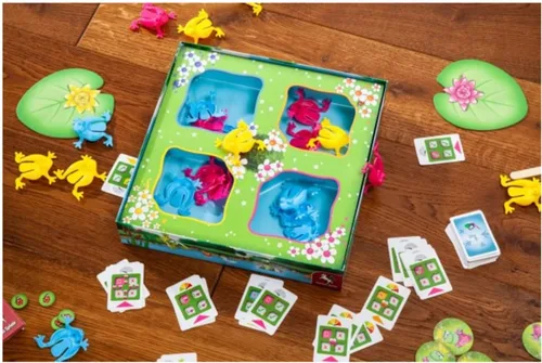 Vista 3 de Happy Hopping - Juego de mesa de Pegasus Spiele 2-4 jugadores - Juegos de mesa para la familia - 15-20 minutos de juego - Juegos para noche