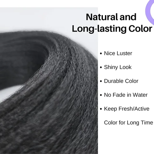 Vista 3 de Pelo corto negro trenzado preestirado de 14 pulgadas para trenzas sin nudos, pelo sintético 1B trenzado para trenzas Bob Box