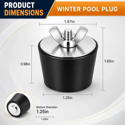 Vista 3 de 2 tapones de goma para el invierno, enchufe de expansión con tornillo SS