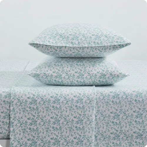 Vista 19 de Tahari Home - Sábanas matrimoniales, ropa de cama de franela de algodón de 4 piezas con fundas de almohada a juego, cepilladas para mayor suavidad