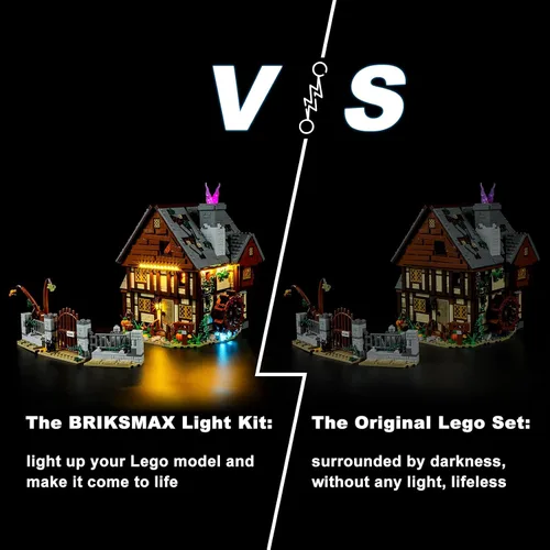Vista 6 de BRIKSMAX Kit de iluminación LED para LEGO-21341 Disney Hocus Pocus: The Sanderson Sisters' Cottag, compatible con el modelo de bloques