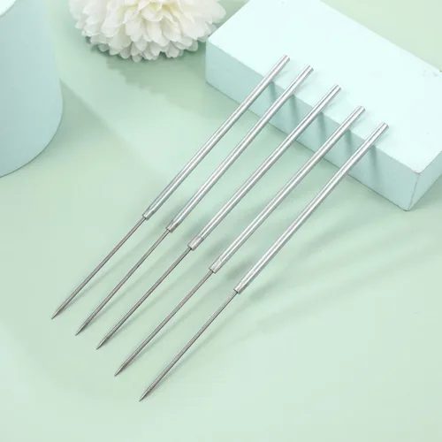 Vista 7 de iplusmile Aguja de disección micro recta de acero inoxidable, 14 piezas, herramienta de aguja de disección de precisión de laboratorio para equipos