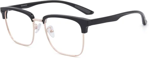 Vista 10 de GUDVUE Gafas de bloqueo de luz azul para hombre, gafas rectangulares ligeras