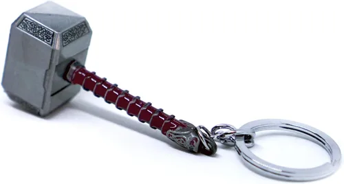 Vista 5 de VNFLY Nidavellir Mjolnir Llavero Vengadores Thor Hammer llavero martillo llavero (plata)